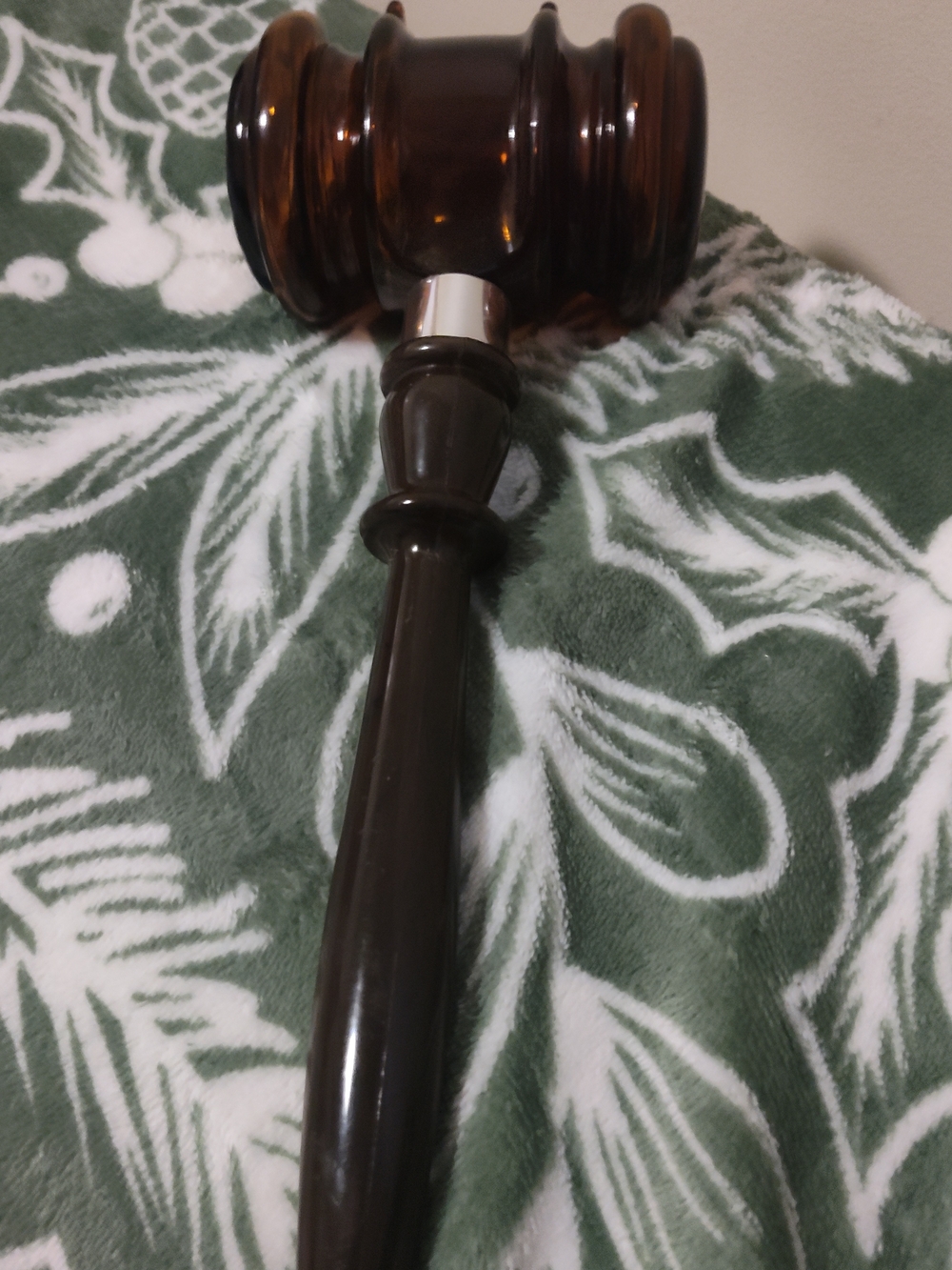 Brown Decorative Wood Gavel with Amber Head - Unbranded